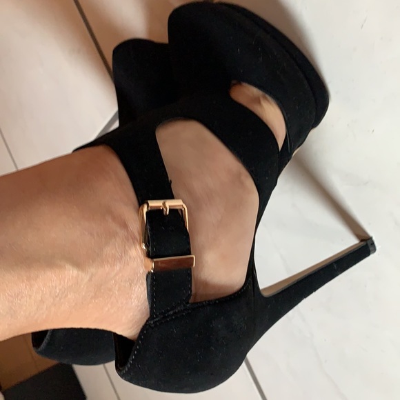 ALDO BLACK SUEDE STILETTO HEELS - Picture 11 of 11